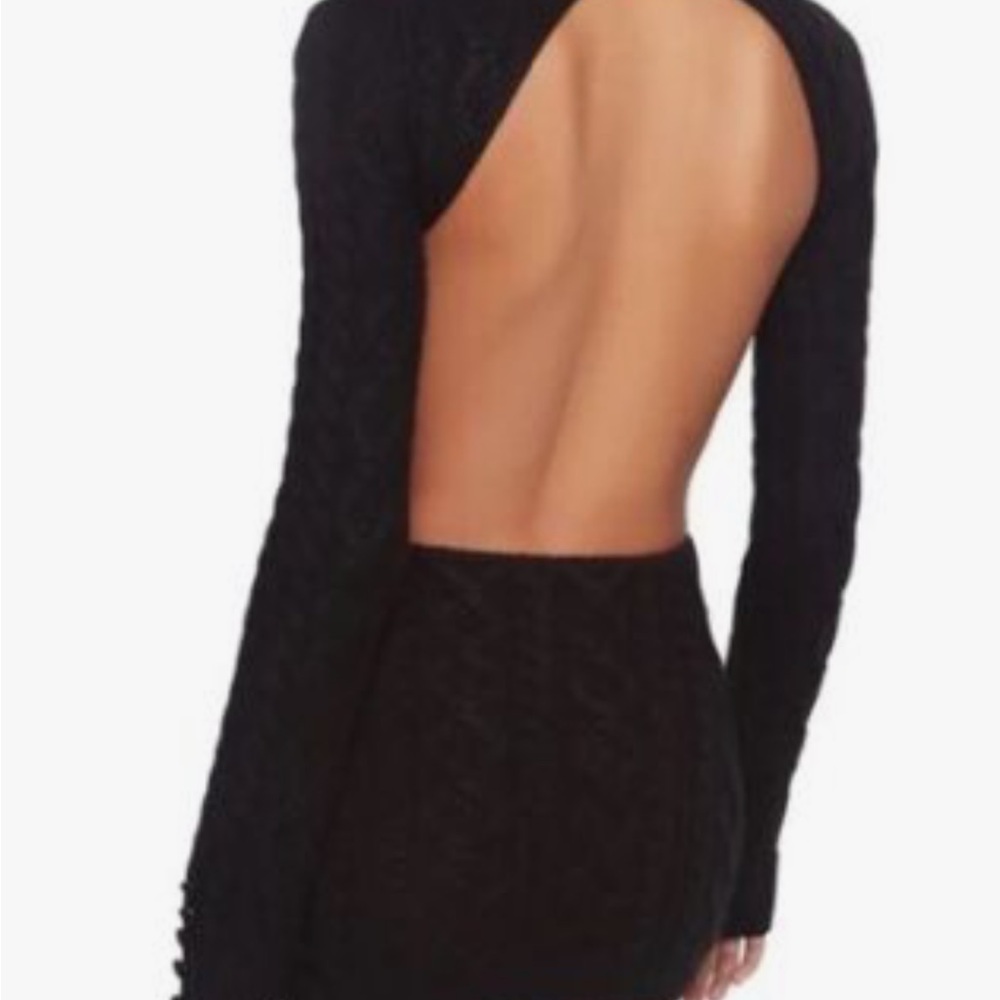Danielle Guizio cable knit backless turtle neck dress - Picture 6 of 6
